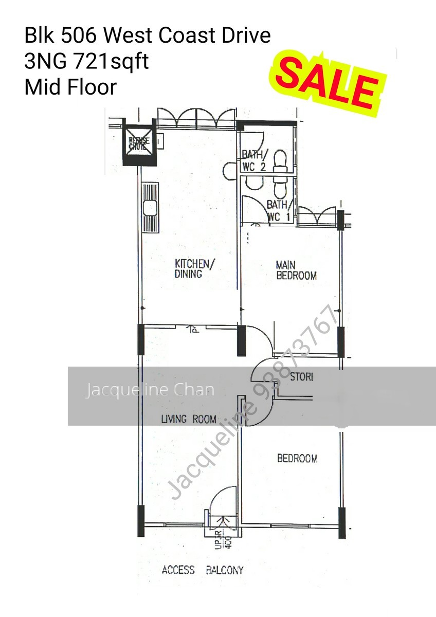 Blk 506 West Coast Drive (Clementi), HDB 3 Rooms #130469282